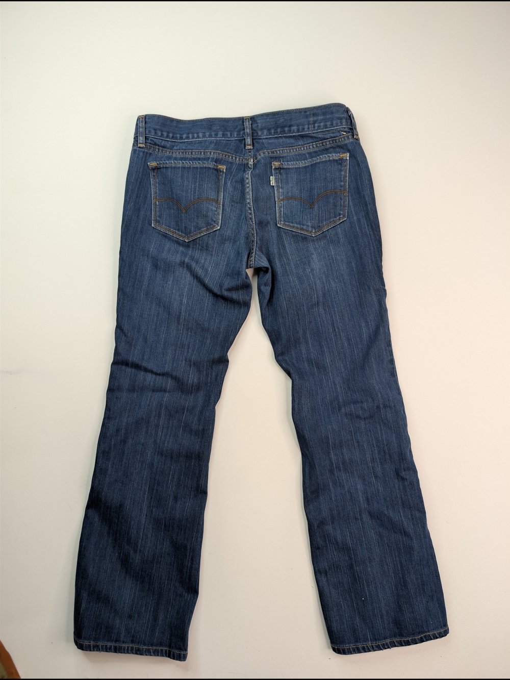 Vintage Levi's Women's Ultra Low Rise Bootcut Jeans - Dark Blue Wash - Picture 6 of 10